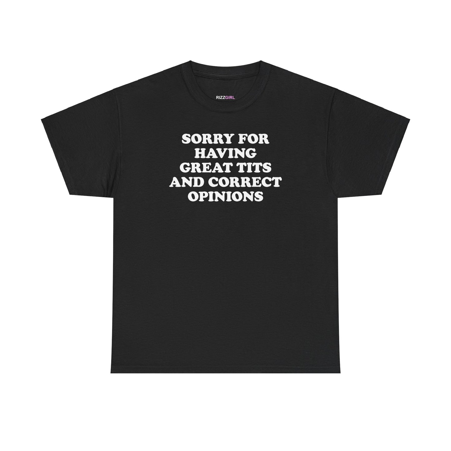 SORRY FOR HAVING GREAT TITS AND CORRECT OPINIONS T-SHIRT