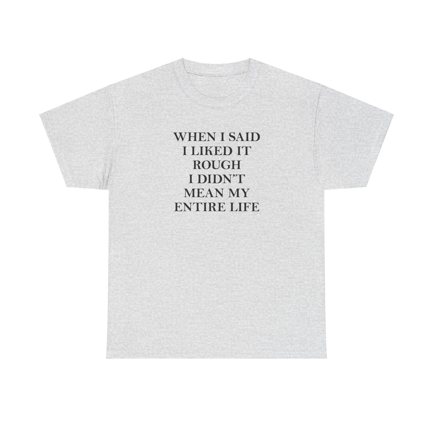 WHEN I SAID I LIKED IT ROUGH I DIDN'T MEAN MY ENTIRE LIFE T-SHIRT