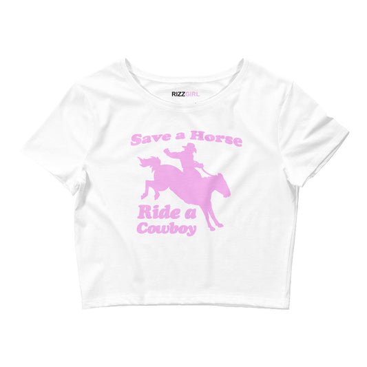 SAVE A HORSE RIDE A COWBOY BABY TEE